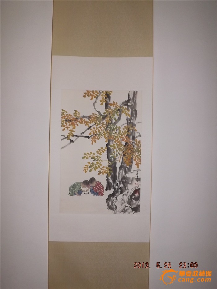 山东画家李学明作品.童趣图