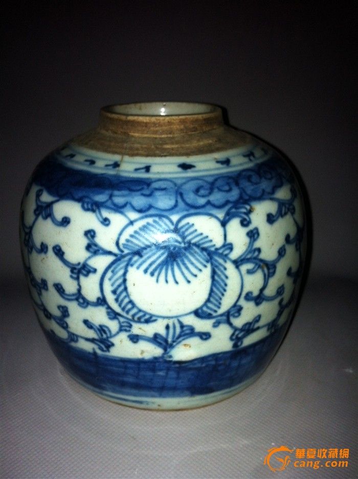 清代----青花茶叶罐图片