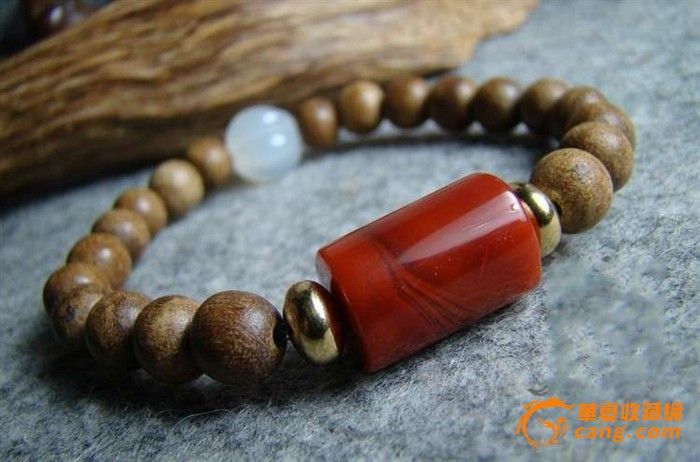 云南保山南红冰糖玛瑙沉香手链_云南保山南红