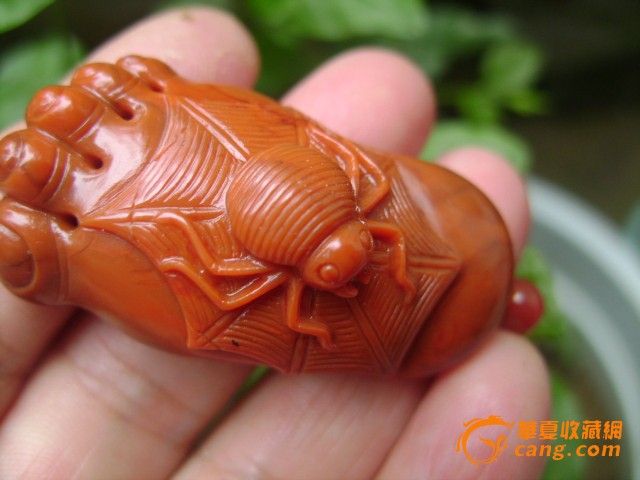 四川凉山极品天然南红玛瑙雕件 柿子红吊坠 知