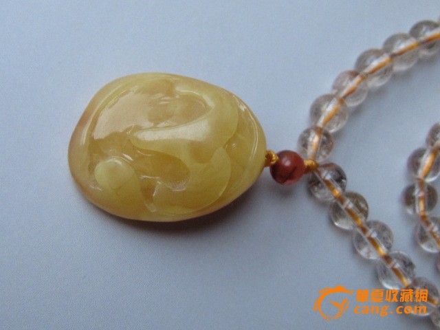 天然波罗的海蜜蜡配A级天然红铜发晶108佛珠