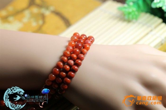 四川凉山<em>6mm</em>南红玛瑙珠子 108颗念珠串佛珠
