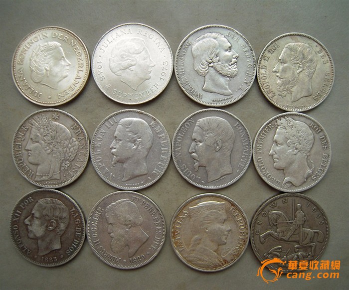 世界各国大银币12枚不同版