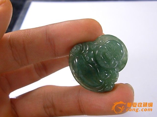 【1212】【1212】翡翠A货! 老坑笑星玉佛精工