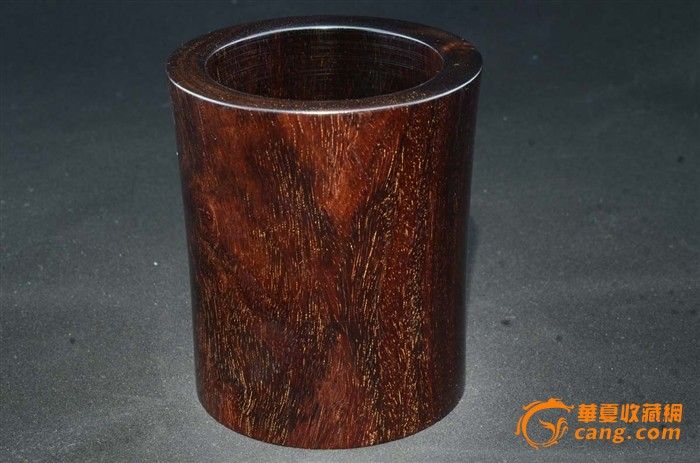 爆满金星印度小叶紫檀笔筒 珍品9800元(金星保