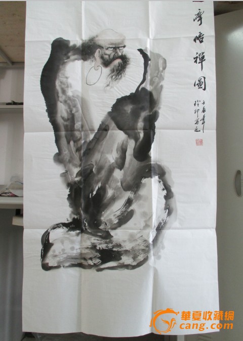 释印玲国画达摩悟禅图