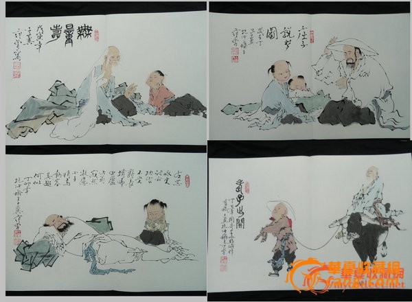 范曾真迹画集共有9幅真墨迹画,画面68x42.5厘米联系