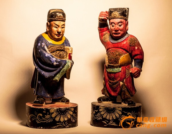 民国文武判官像一对——成本转让,低价让利!