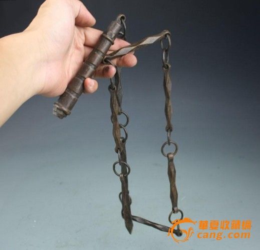 早期 铜暗器 少林奇门软兵器九节鞭_早期 铜暗