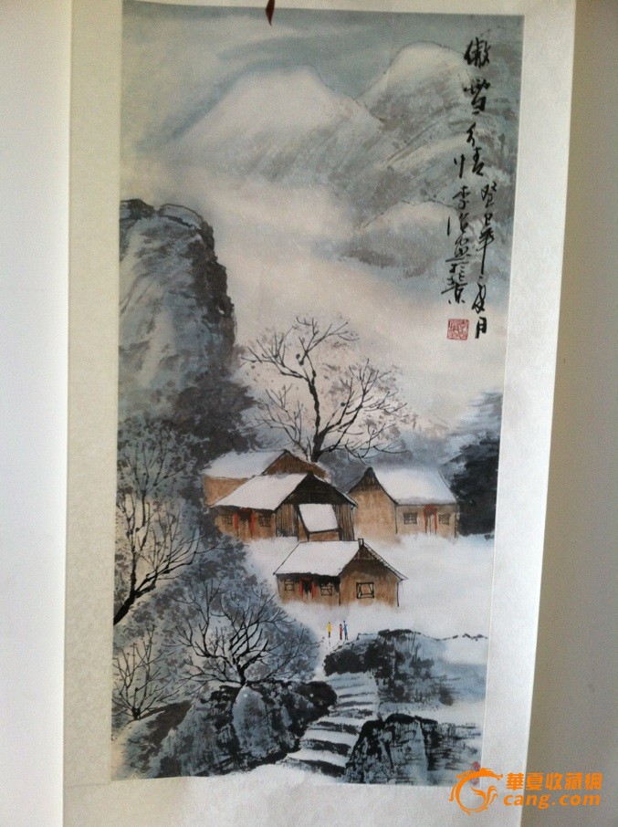 当代画家李治的雪景画