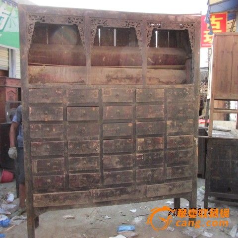 清代超级巨无霸中药柜一对_清代超级巨无霸中