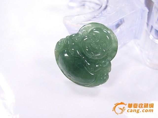 天然翡翠A货精雕玉佛带证书_天然翡翠A货精雕