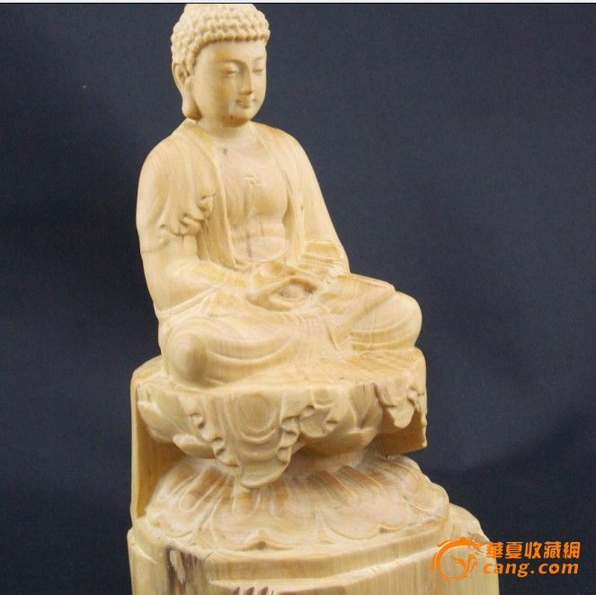 杨木佛祖木雕摆件 精美雕刻 招财辟邪保平安_
