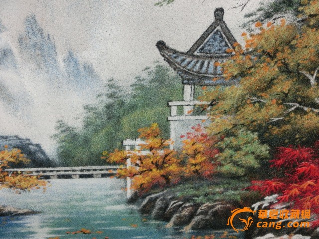 山水风景沙画