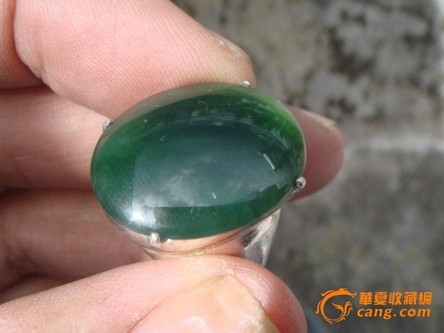 翡翠天然A货手箍缅甸翡翠戒面大戒指 SMS01