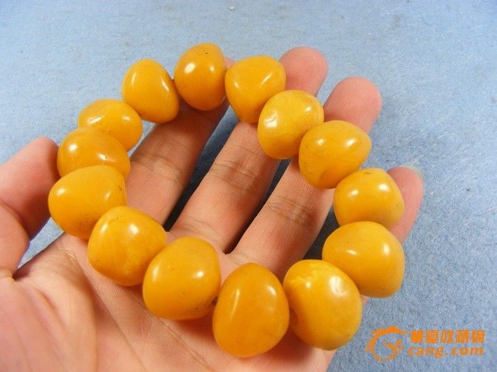 清代老鸡油黄蜜蜡手钏-清代老鸡油黄蜜蜡手钏价格-清代老鸡油黄蜜蜡手钏图片，来自藏友湖州小玉杂-玉石-地摊交易-华夏收藏网