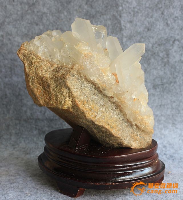 奇石 矿物晶体 天然水晶宝石原石 天然水晶簇标本 水晶簇柱