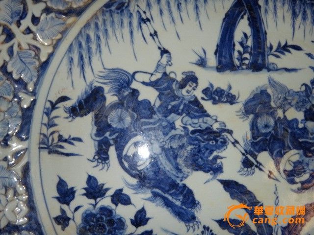 元青花人物大盘_元青花人物大盘价格_元青花