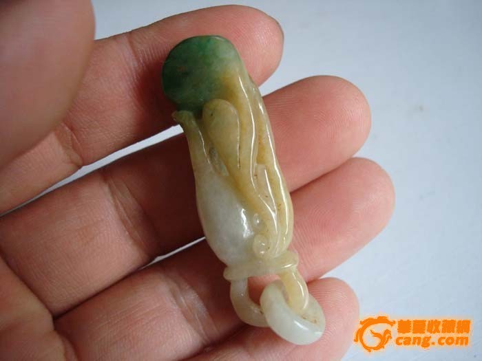 清代翡翠佛手如意挂件