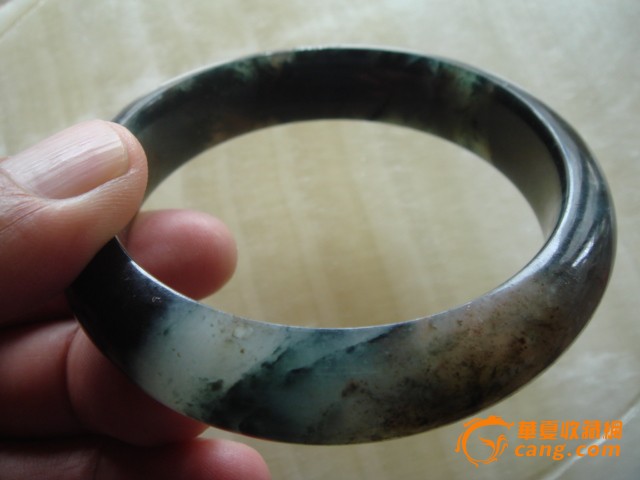 水沫天然A货玉镯手环、内径62缅甸五色怪装手