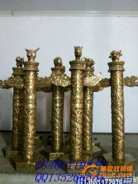 铜器十二生肖头像民族团结柱龙柱十二个一套高