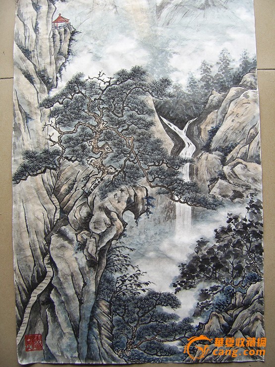 名家水墨山水画——天平山一线天!