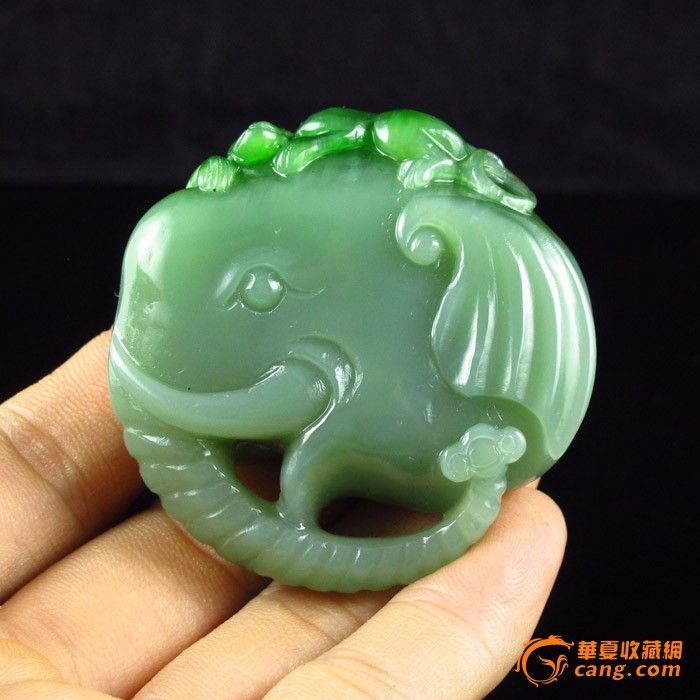 和田玉碧玉精雕拜相封侯-和田玉碧玉精雕拜相