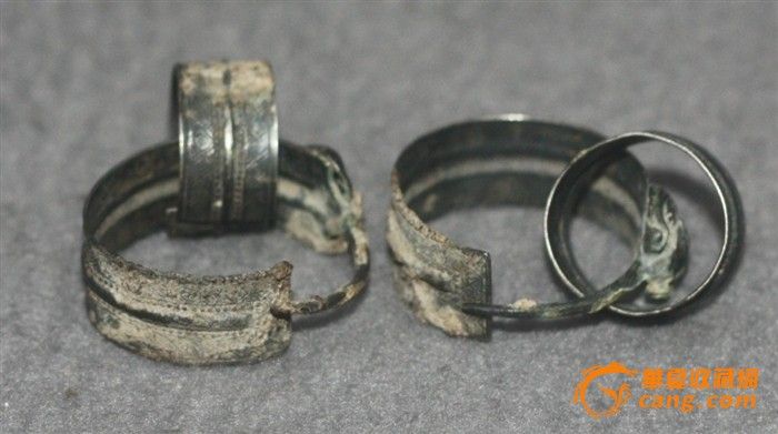 清代银耳环一对-清代银耳环一对价格-清代银耳