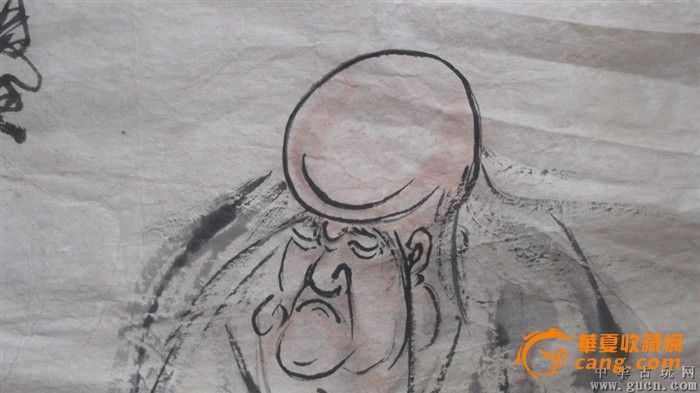 长眉罗汉国画,墨道山人笔墨大气潇洒豪放,造型