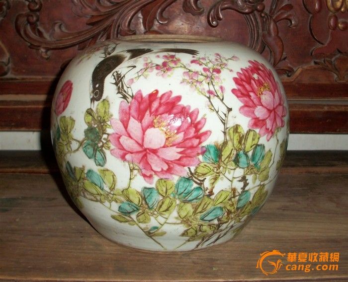 漂亮的粉彩西瓜罐_漂亮的粉彩西瓜罐价格_漂