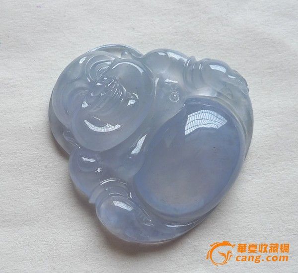 冰紫 揭阳工 佛公吊坠挂件 玉坠天然翡翠A货_冰