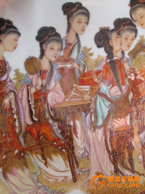 珐琅彩 七仙女纹盘