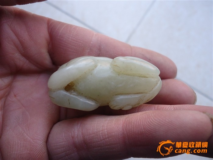 下乡收来的清代和田玉福寿如意瑞兽手把件