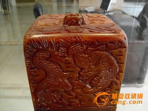 精美寿山石风水镇宅九龙玉玺摆件-精美寿山石