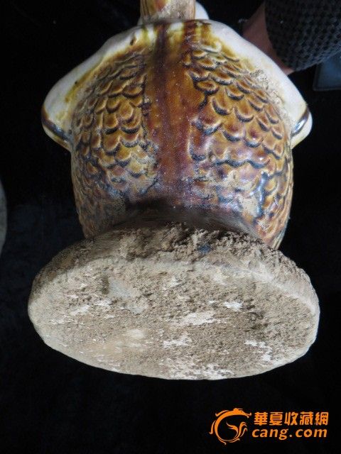 三彩人鱼兽首壶_三彩人鱼兽首壶价格_三彩人