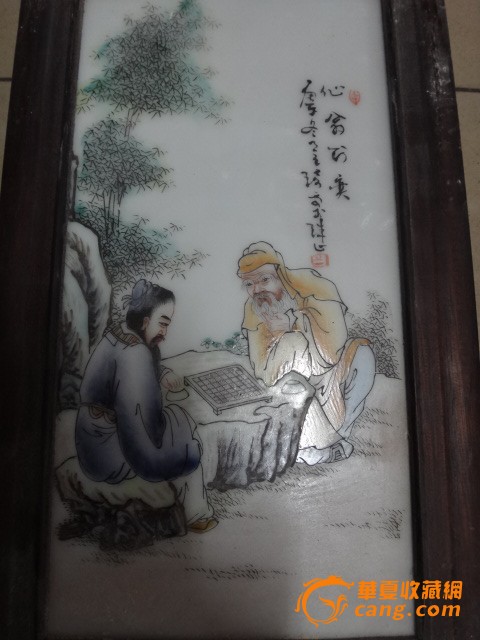 珠山八友,竹林七贤瓷板画,琴棋书画