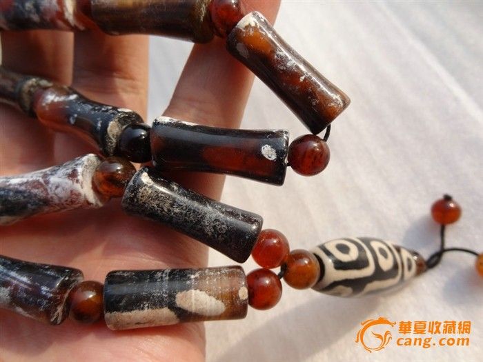 明清时期老玛瑙天珠项链-明清时期老玛瑙天珠