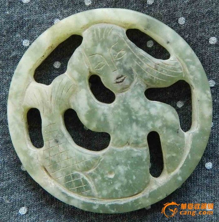 美人鱼玉花钱图2高清图片