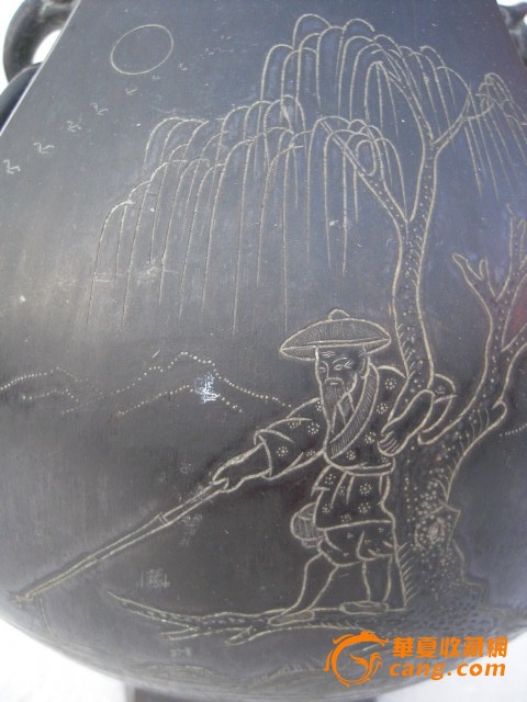 钓鱼翁铜尊