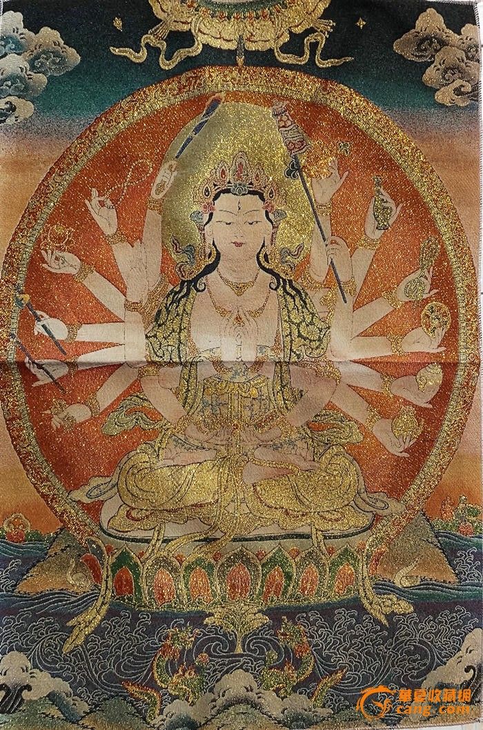 老刺绣唐卡-老刺绣唐卡价格-老刺绣唐卡图片，来自藏友雅玩轩-杂项-地摊交易-华夏收藏网