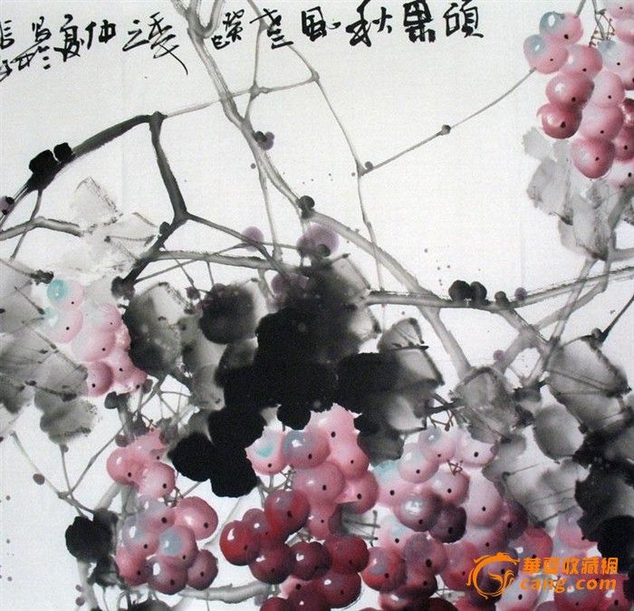 水墨葡萄图,绘画葡萄图,葡萄图_大山谷图库