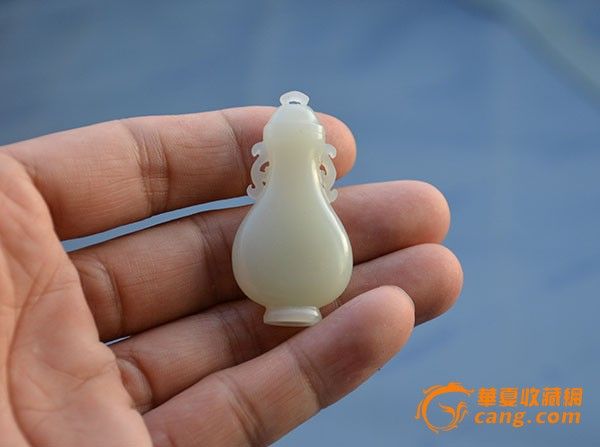 和田玉白玉炉瓶挂件 吊坠 瓶安富贵_和田玉白