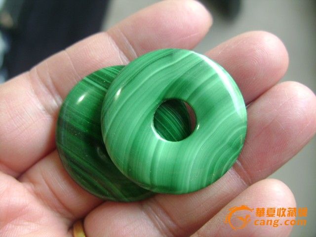 天然精美孔雀石平安扣水晶吊坠幸运保平安-天