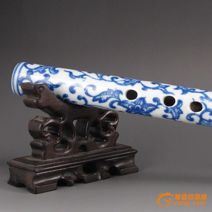 青花瓷乐器 瓷器笛子
