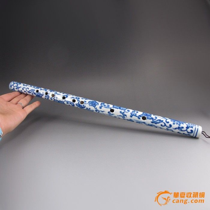 青花瓷乐器 瓷器笛子