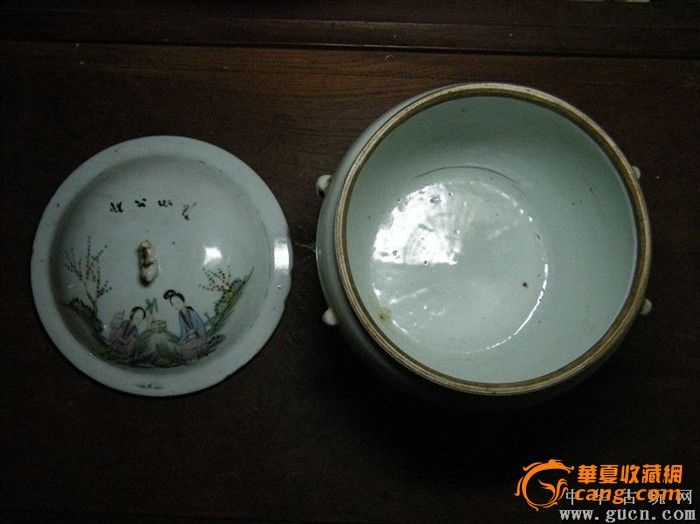 民国。桃花<em>mei女</em>瓷盖缸_民国。桃花<em>mei女</em>瓷盖