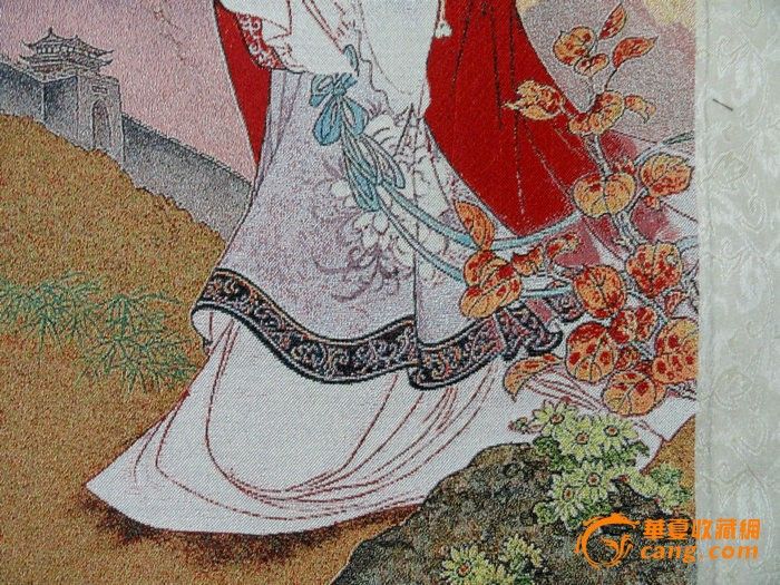 中华民国织锦四大美女挂屏图片