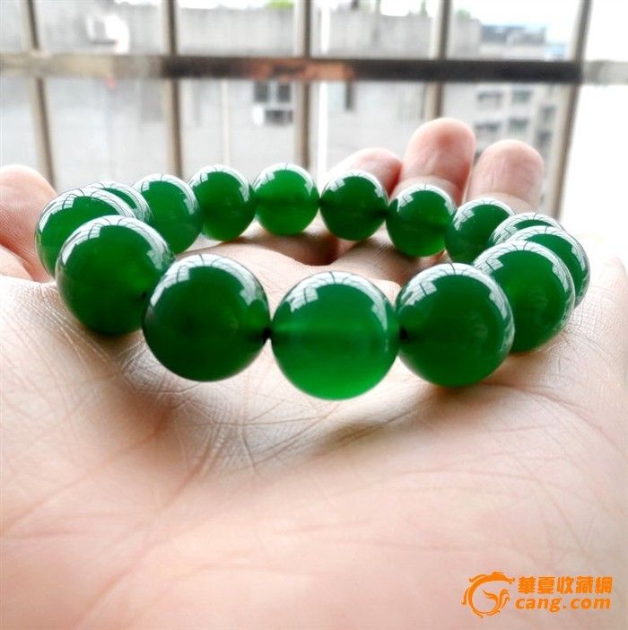 帝王绿玉髓14mm完美男士大圆珠手钏_帝王绿玉髓14mm完美男士大圆珠手钏价格_帝王绿玉髓14mm完美男士大圆珠手钏图片_来自藏友wooger511_珠宝_地摊交易_华夏收藏网 cang.com