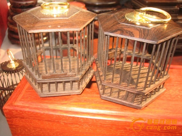 确保精工制作的老挝红酸枝木鸟笼一口价500一