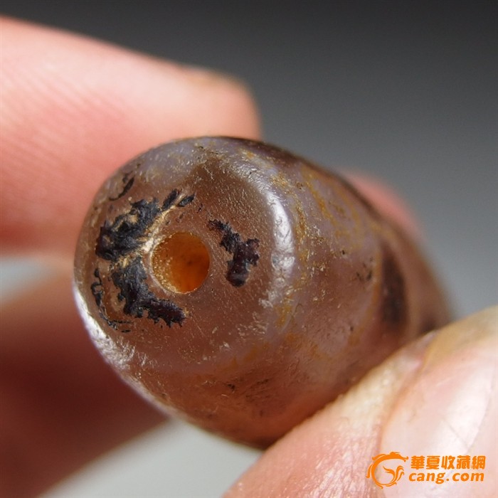 出土清代老坑藏传佛教大号老天珠
